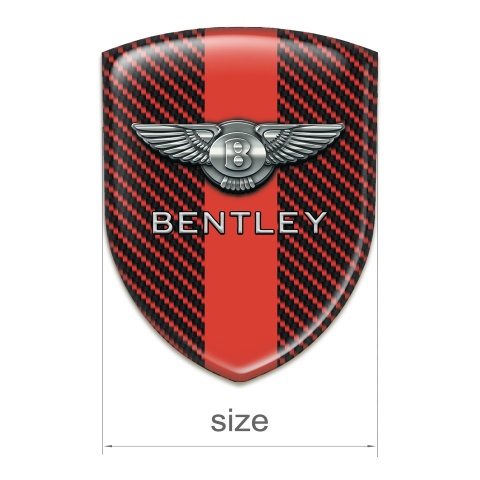 Bentley Resin Sticker Red carbon with Red Tape design 
