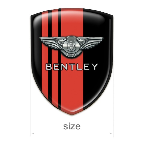 Bentley Emblem Exterior Stylish Black base with Red Lines version 