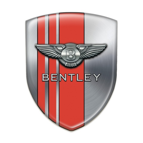 Bentley Tuning Badge Silver with Red Lines Version 