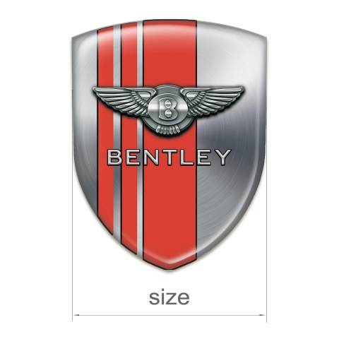 Bentley Tuning Badge Silver with Red Lines Version 