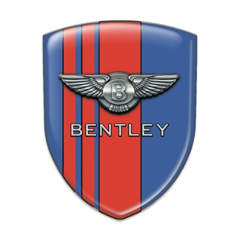 Bentley Car Interior Badge Blue with Red Lines Version 