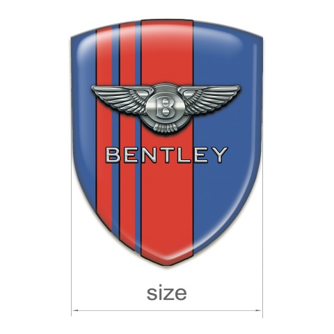 Bentley Car Interior Badge Blue with Red Lines Version 