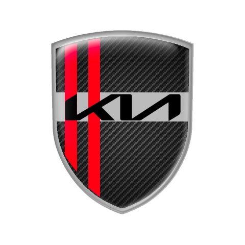 Kia Shield Silicone Emblem Carbon New Logo