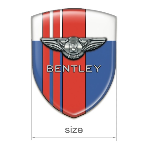 Bentley Auto Emblem Blue White with Red Stripes Version 