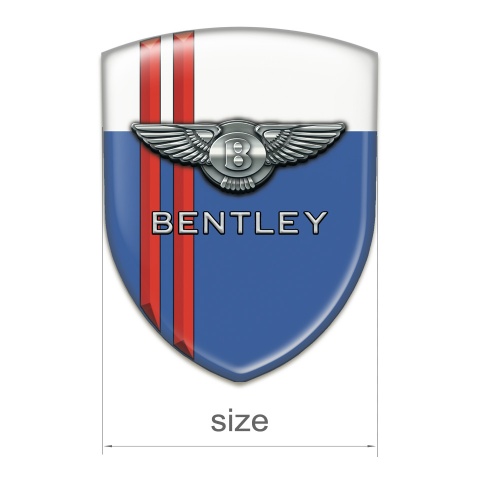 Bentley Car Interior Badge Blue with White Print Red Stripes Edition 