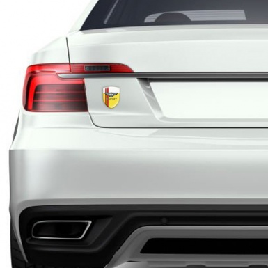 Bentley Silicone Car Decal Badge Yellow white Base Red Stripes Decoration 