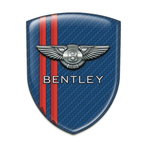 Bentley Silicone Shield Navy Blue carbon With Red Stripes Decoration 