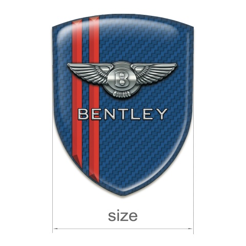 Bentley Silicone Shield Navy Blue carbon With Red Stripes Decoration 
