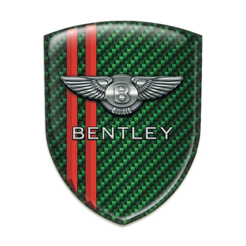 Bentley Tuning Emblem Green Carbon Red Stripes 