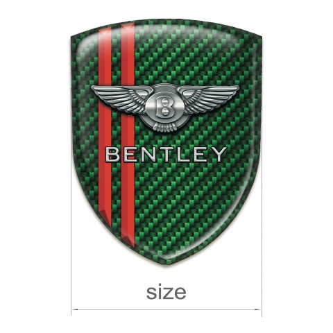 Bentley Tuning Emblem Green Carbon Red Stripes 