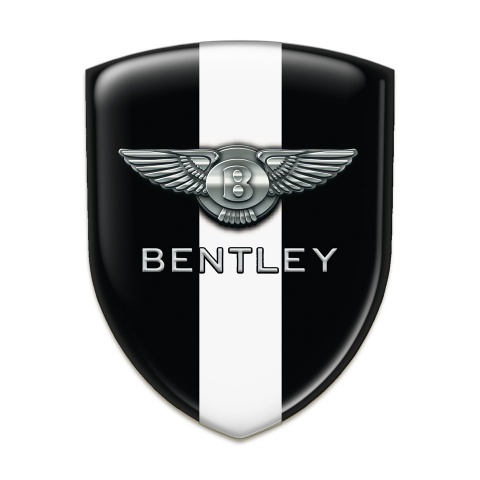 Bentley Resin Sticker Black With White Strip Base Stylish Logo 