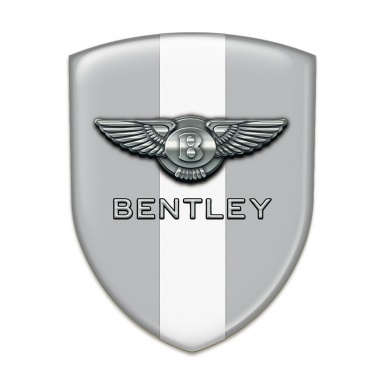 Bentley Emblem Exterior Stylish Gray with White Tape Decoration 