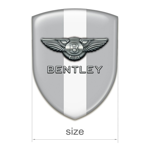 Bentley Emblem Exterior Stylish Gray with White Tape Decoration 