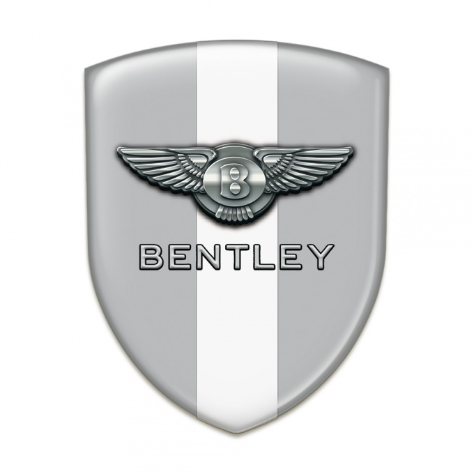 Bentley Emblem Exterior Stylish Gray with White Tape Decoration 