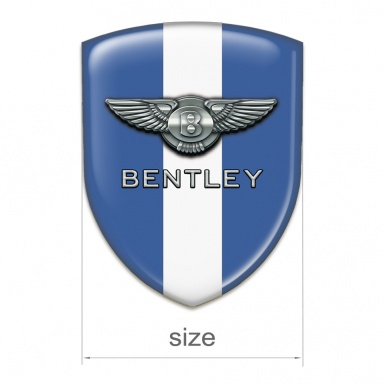 Bentley Tuning Badge Blue with White Tape Decoration 