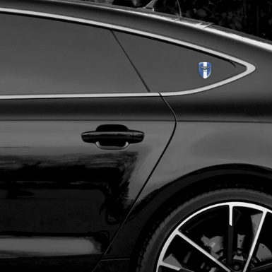 Bentley Tuning Badge Blue with White Tape Decoration 