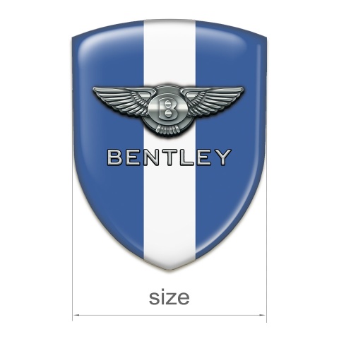 Bentley Tuning Badge Blue with White Tape Decoration 