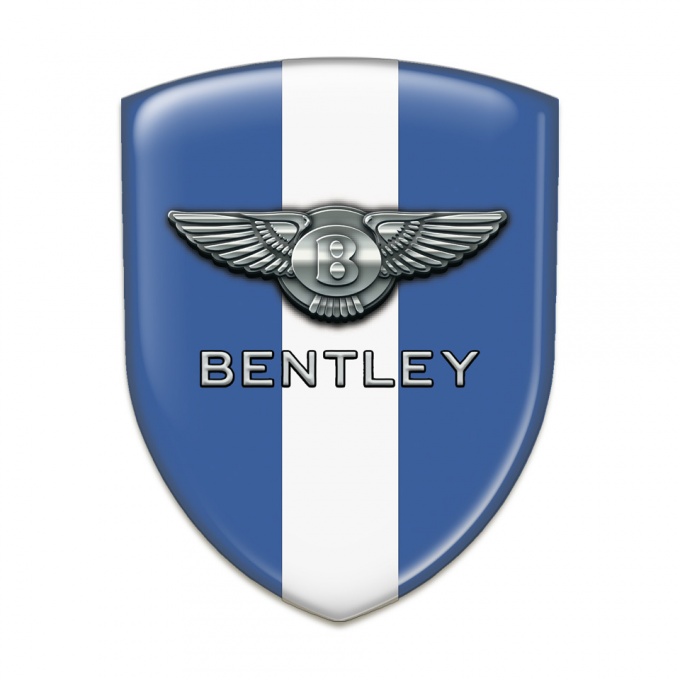 Bentley Tuning Badge Blue with White Tape Decoration 