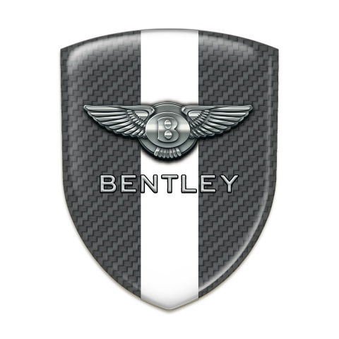 Bentley Auto Emblem High End Carbon with White Tape Decoration 