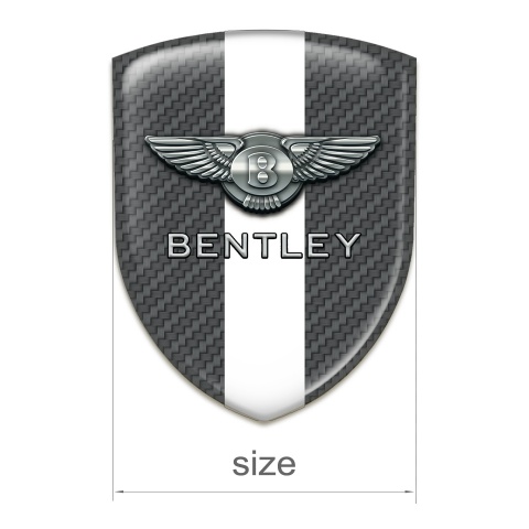 Bentley Auto Emblem High End Carbon with White Tape Decoration 
