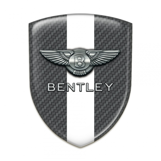 Bentley Auto Emblem High End Carbon with White Tape Decoration 