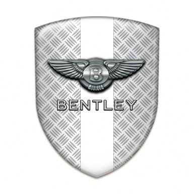 Bentley Emblem Badge Logo Mesh Effect with White Band Decoration 