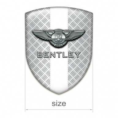 Bentley Emblem Badge Logo Mesh Effect with White Band Decoration 