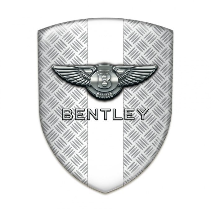 Bentley Emblem Badge Logo Mesh Effect with White Band Decoration 