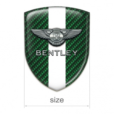 Bentley Tuning Emblem Green Carbon White Band Decoration 