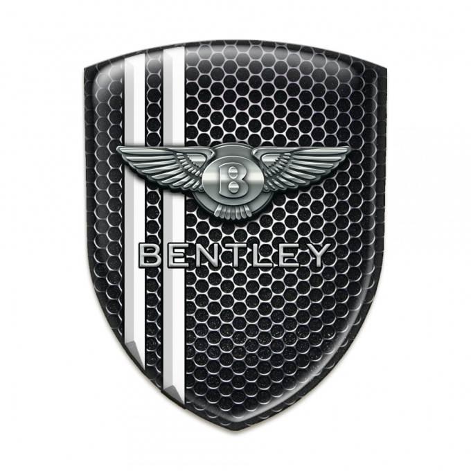 Bentley Emblem Exterior Perforated Steel with White Stripes Variant 