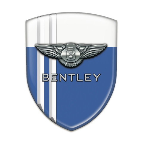 Bentley Silicone Badge Blue White with White Lines Variant 