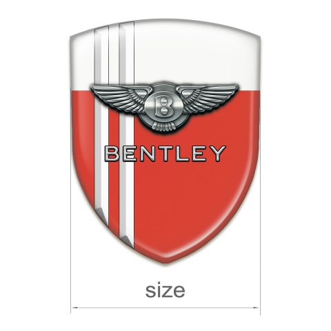 Bentley Silicone Shield Red White with White Lines Model 