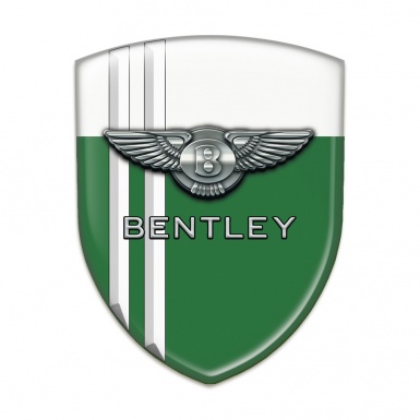 Bentley Auto Emblem Green White with White Lines model 