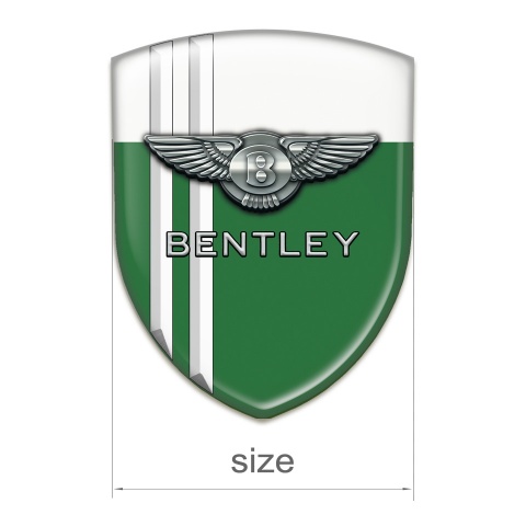 Bentley Auto Emblem Green White with White Lines model 