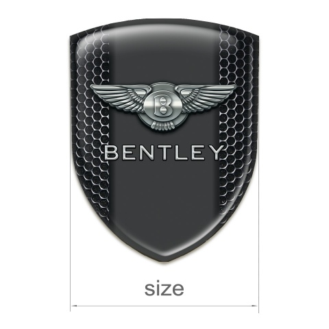 Bentley Silicone Emblem Perforated Steel with Graphite Panel Design 