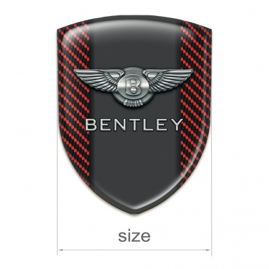 Bentley 3D Gel Emblem Red carbon Graphite Panel Edition 
