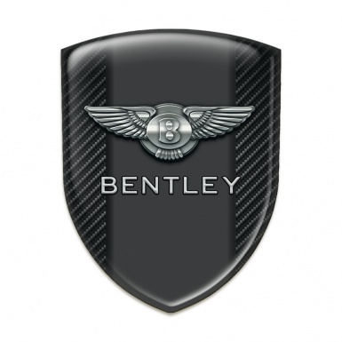 Bentley Tuning Badge Black Fibers with Graphite Central panel Style 