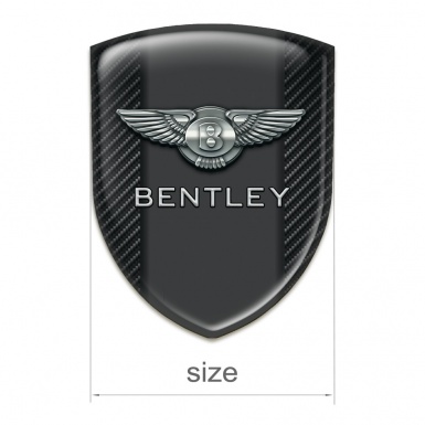 Bentley Tuning Badge Black Fibers with Graphite Central panel Style 