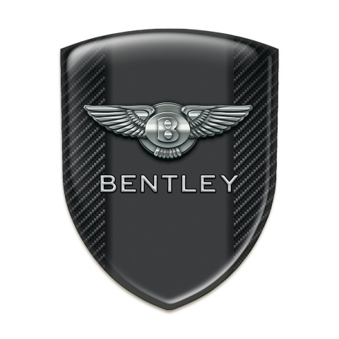 Bentley Tuning Badge Black Fibers with Graphite Central panel Style 