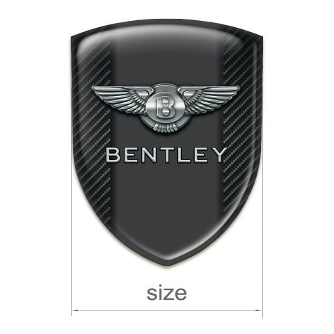 Bentley Tuning Badge Black Fibers with Graphite Central panel Style 