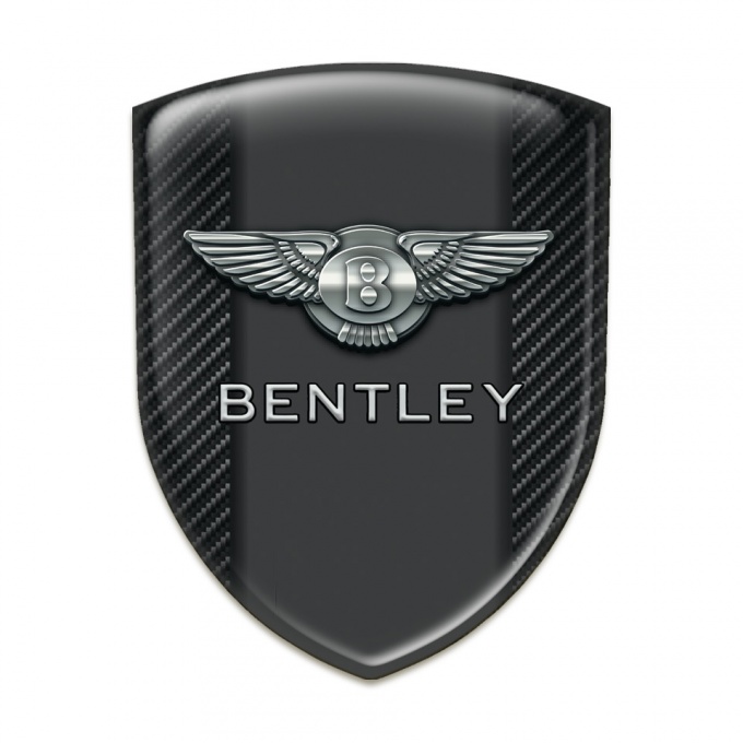 Bentley Tuning Badge Black Fibers with Graphite Central panel Style 