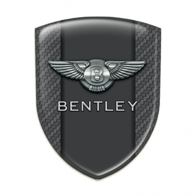 Bentley Self Adhesive Car logo Emblem Carbon with Graphite Central Panel 
