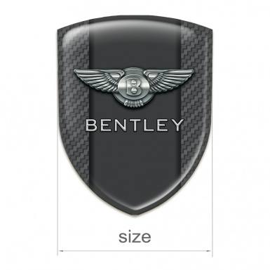 Bentley Self Adhesive Car logo Emblem Carbon with Graphite Central Panel 