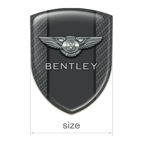 Bentley Self Adhesive Car logo Emblem Carbon with Graphite Central Panel 