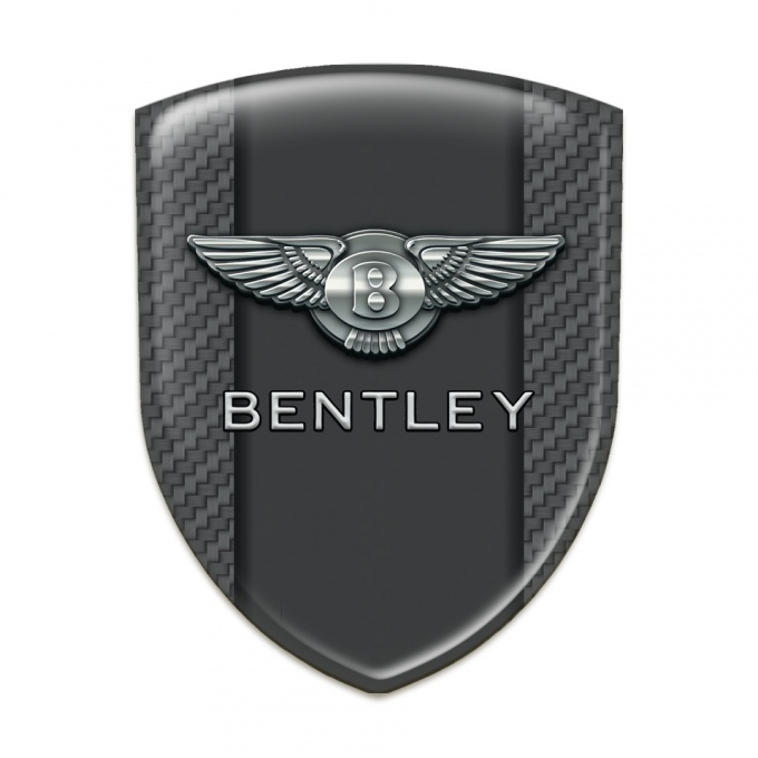 Bentley Self Adhesive Car logo Emblem Carbon with Graphite Central Panel 