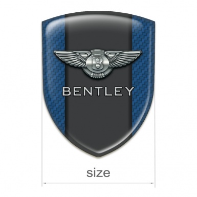 Bentley Car Interior Badge Navy Blue Carbon and Graphite central Panel 