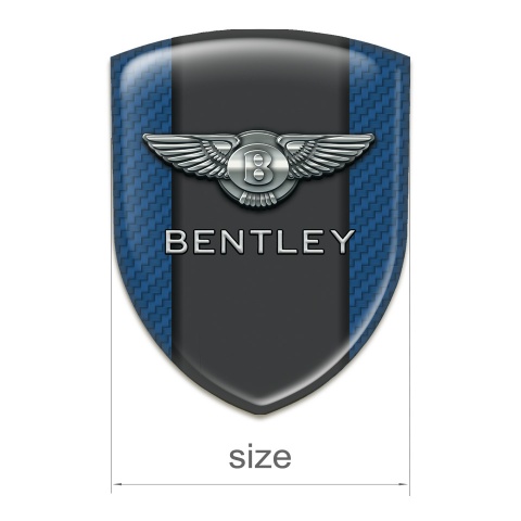 Bentley Car Interior Badge Navy Blue Carbon and Graphite central Panel 