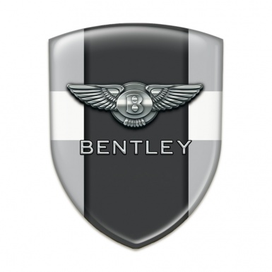 Bentley Auto Emblem Gray Base White Band 