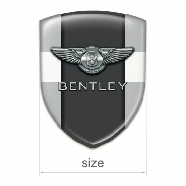 Bentley Auto Emblem Gray Base White Band 