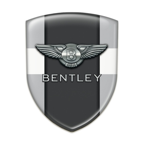 Bentley Auto Emblem Gray Base White Band 